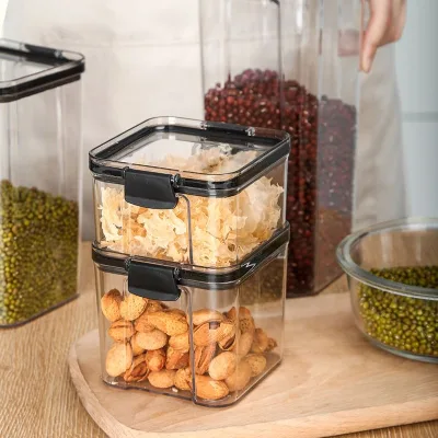 Factory Plastic PET Kitchen Stackable Container Storage Boxes Bins Refrigerator Drawer Fridge Organizer Food Storage Container