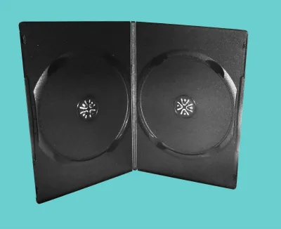 Wholesales Top Quality Double Black  DVD Case with 7mm Spine  Dvd Sim Cases Hard Plastic Cd Dvd Box for 2Disc