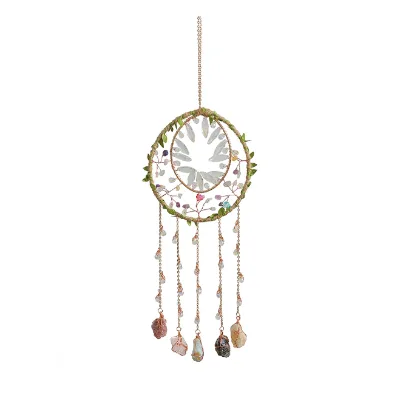 Modern Crystal Crafts Home Decor Colorful Tree Life Sun Catcher Moon Pendant Birthday Party Window Wind Chime Hanging