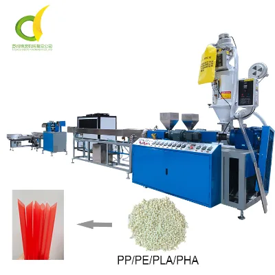 High Speed Automatic Straw Making Machine 1000pcs/min PLC Control Far Infrared Heating for Food Packaging Industry PP/PE/PLA/PHA