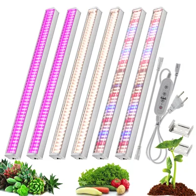 T12 LED Plant Tube Grow Lights 20Inch 144 LED 25W Grow Light Strips Plant Tube Grow Lights for Indoor Plants Greenhouse