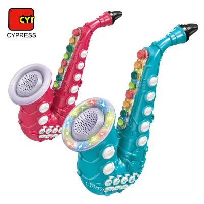 Educational Toy Saxophone Kids Musical Instruments Simulation Mini Saxophone With Lights and Music
