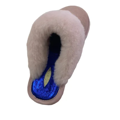 Fashion Custom Winter Eva Bedroom Non-slip Sandals Men slippers Indoor Custom Printed logo Eva Ladies slippers Sheepskin Slipper