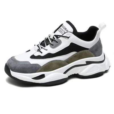 Men's Retro Style Platform Fashion Casual Sneakers with Thick Soles New Mesh Design in Special Sizes Summer PU Insole Material