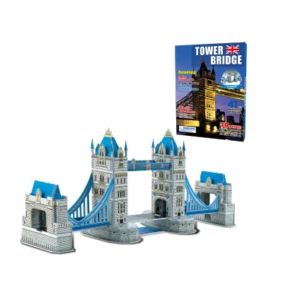 Kids DIY Paper & Crafts Tower Bridge 3D Jigsaw Puzzle With ECO Paper & Foam Custom Brand Available , Own Design