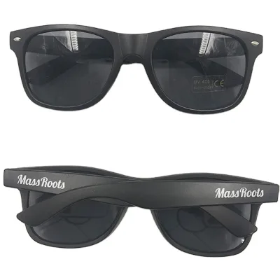 Unisex Neon Color Custom Logo Printed UV400 Sunglasses CE Certified AC+PC Material One Size Fits All for Promotions