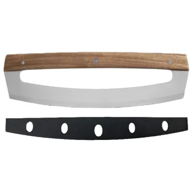 Accacia Wooden Handle Pizza Chopping Knife with the PP Cover Pass Food Grade