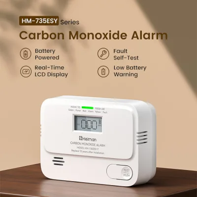 ETL 5 Years Battery CO Alarm Sensor UL2034 LCD Screen CO Sensor CE Certified for Home Safety
