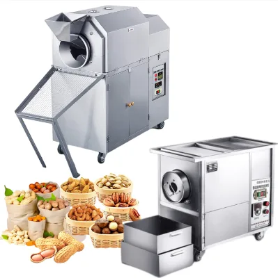 Industrial Commercial Almomd Peanut Gas Maize Drum Chestnut Hot Broad Air Bean Continuous Pepper Peanut Roasting Roaster Machine