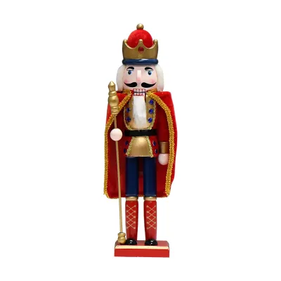 European-style Wooden Nutcracker Puppet  Woodcraft Figurine Decorative Cape Nutcracker for Christmas Tree