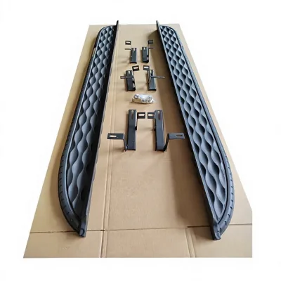 Yueyu YY-TB-H22 Black Silver Aluminum Alloy Running Board Set Side Step Board for Highlander 2015-2019 Mounting Brackets