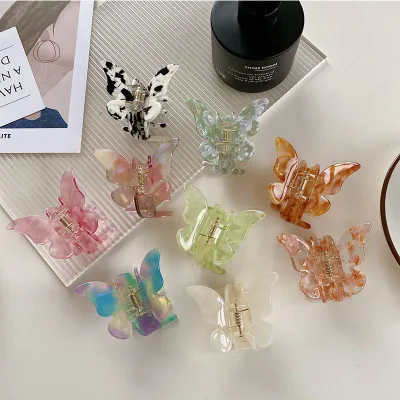Popular Butterfly Hair Clips Pretty Temperament Exquisite Hair Claw Clip Hairpins Acetic Acid Hair Accessories