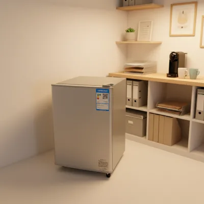 50L Portable Mini Energy-Efficient Stainless Steel Desktop Refrigerator Electric 1-Year Warranty New Condition US Plug for Car