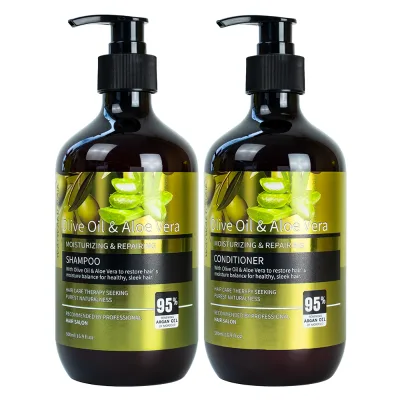 Private Label Sulfate Free Natural Keratin Anti Hair Loss Anti-Dandruff Batana Oil Shampoo and Conditioner Set