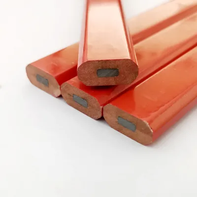 Octagon shape wooden graphite lead carpenter wooder pencils for builders with customized logo