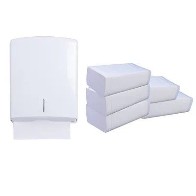 Strong Soft Flushable Antibacterial Water-absorbing Wood Pulp Clover Disposable Embossed V N Multifold Fold Hand Towel Paper