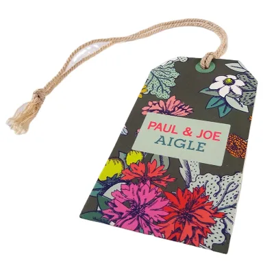 FSC Certified Company Customized Fashion Tags Full Print Tag 4C Printing  Hangtag 1