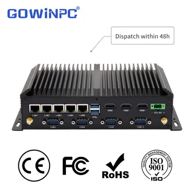 Intel i5-8250U Fanless IPC 4*I211 Gigabit Ethernet 6COM 3HDMI DDR4 NVMe MSATA 2SATA for Vehicle Telematics Fleet Management