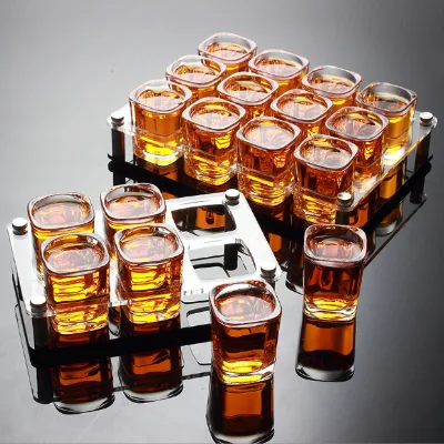Whole Sale square Shot Glass 2oz Set of Glass Shot Cup for Sale