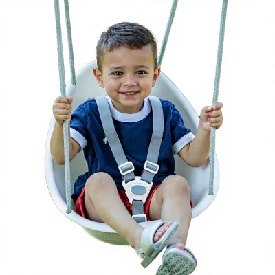 Swurfer Coconut Toddler Swing Comfy Outdoor Plastic 3-Point Adjustable Safety Harness Secure Quick Click Locking 2-Year-Old