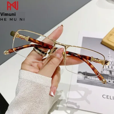 High-Tech Dual-Purpose Anti-Blue Light Goggles Fashionable Slim Flat Mirror Design Men Women New Far Reading Walking PC Frame