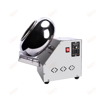 110V 220V Mini 304 Stainless Steel Drum Roller Coating Machine 2-5kg/h Chocolate Rounder Coater Sugar Peanut Coating Machine