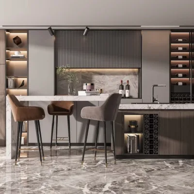 Minimalist Style Wood Kitchen Cabinet for Efficient Storage and Organization of Cooking Utensils
