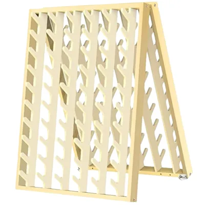 Rack Wooden 120 Pegs Hair Extension Holder Foldable Braiding Hair Rack for Salon for Hanging/D/Desktop Hair Braider