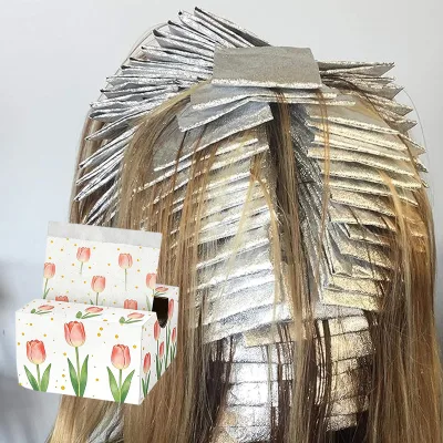 Food Grade 15 Micron Thickness Hair Tin Foil Disposable Pop up 500 Sheets Barbershop Perming Hair Foil