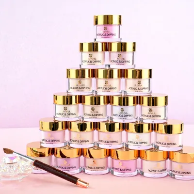 Professional ISAYNAIL Multi Color Glitter Acrylic Nail Dipping Powder Hot Selling Manicure Quick Dry No Need UV Curing