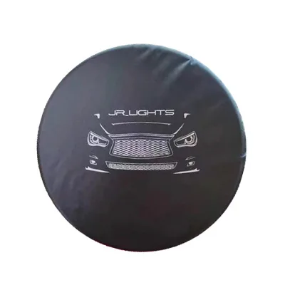 Printed Steering Wheel Cover - Black (waterproof)