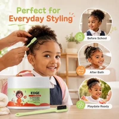 Hypoallergenic Alcohol-Free & Flake-Free Eco-Friendly Kids Styling Beeswax Edge Control for Sensitive Skin