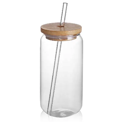 Personalized 16 oz Initial Bear Glass Tumbler Color-Changing Straw Initial Monogram Christmas Thanksgiving Birthday Gifts Women