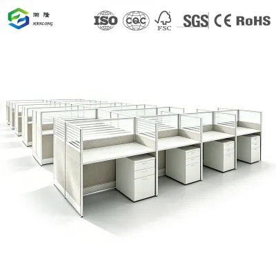 Office Fit Out Turnkey Solution Melamine Desk Modular Office Cubicle Workstation for Corporate Project Wholesale
