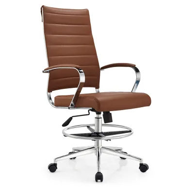 Wholesale Modern Ergonomic PU Leather Executive Office Chair Black Swivel Conference Chair Home Office Workshop Bedroom Living