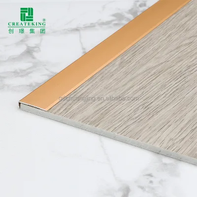 Middle Eastern Customized Aluminum T Shape Tile Strip Wall Floor Trim Durable Waterproof for Gym Hospital Apartment Mall MOQ