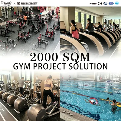 Turnkey Gym Project Solution 3D Design 3 Days Commercial Metal Fitness Equipment Full Set 100KG Weight Stack for High-End
