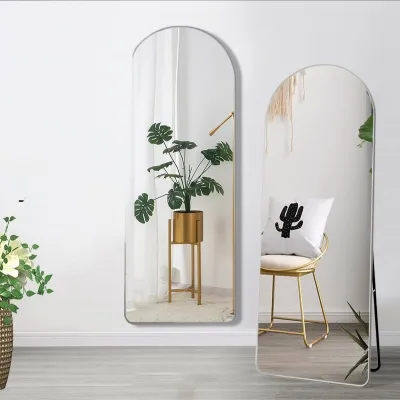 Modern Aluminum Frame Mirror Irregular Full Length Wall Mirror
