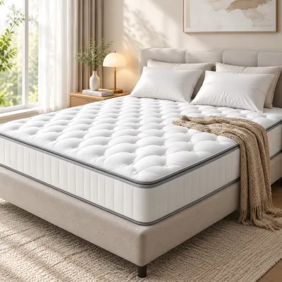 OEM ODM Knitted Fabric High Relisilience Foam 30CM Tall Mattress, Vacuum Package, Bedroom Furniture Set, Factory Customization