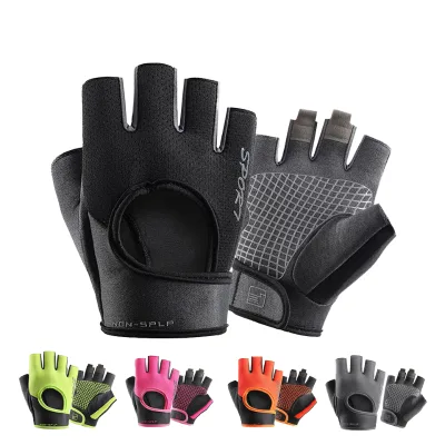 Unisex Half-Finger Cycling Gloves for Outdoor Sports Fitness Weight Lifting Lightweight Horizontal Bar Dumbbell Made Polyester