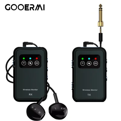 Gooermi M7S-A 2.4GHz Wireless In-Ear Monitor System with 6 Channels and 12ms Low Latency for Stage Musicians and Bands