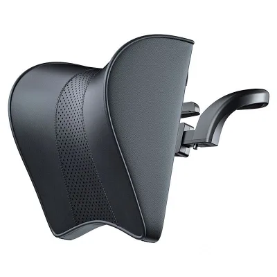 Factory Sales PU Leather Memory Foam Tesla Car Headrest Pillow Neck Support Cushion Neck Protection for Long Trip Relaxation