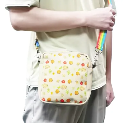 Ladies Casual Anime Messenger Bag Single Shoulder Crossbody Tote Handbag Small Fashion Purse for Daily Use