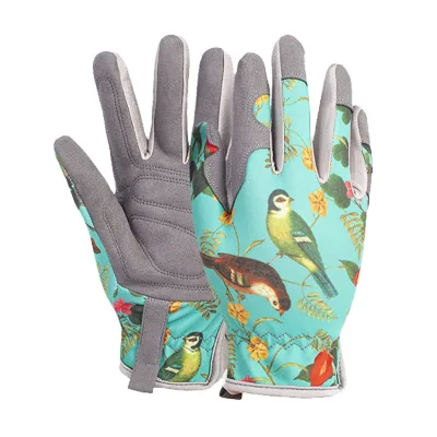 Best Cheap Price Women Floral Gardening Leather Cool Job Outdoor Use Working Gloves