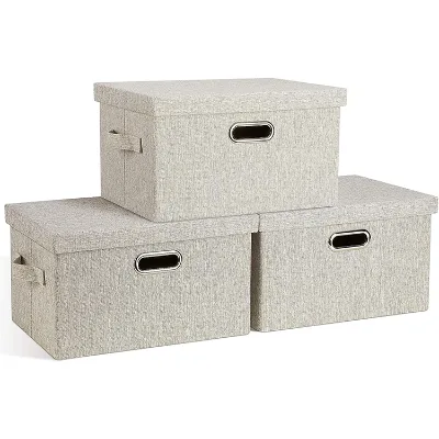 Hot Sale Foldable Polyester Linen Wardrobe Storage Box Reusable Clothes Pants Underwear Drawer Storage Lid Cheap Storage Box