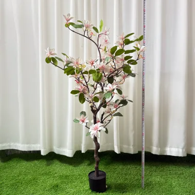 Magnolia Plastic UV Resistant 120cm Potted Plant Home Garden Decor Luxury Indoor Tree