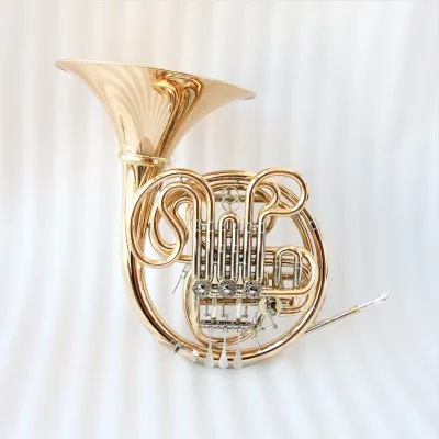 High Quality Brass Instruments Professional French Horn Gold Lacquer French Horn Instrument Imitate 103 Series