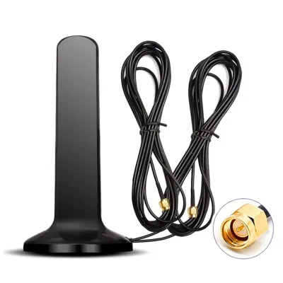 Qiyuntong 4g 5g Magnetic Sucker Desktop Antenna 698 6000mhz 12 DBi High Gain Omnidirectional Cellular with TS9 Male Connector