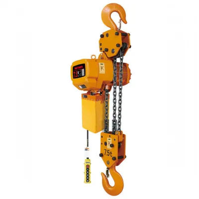New CE Approved HHBB Series Electric Mobile Trolley Chain Hoist for Lifting 8m 7.5 Ton IP54 Protection Wireless Remote Control