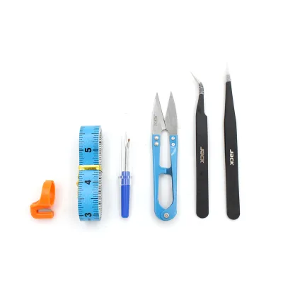 Complete Sewing Tool Set Suture Remover Tweezers Finger Loop Suture Remover Yarn Scissors Measuring Tape
